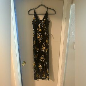 H&M Black Wrap Maxi Dress
